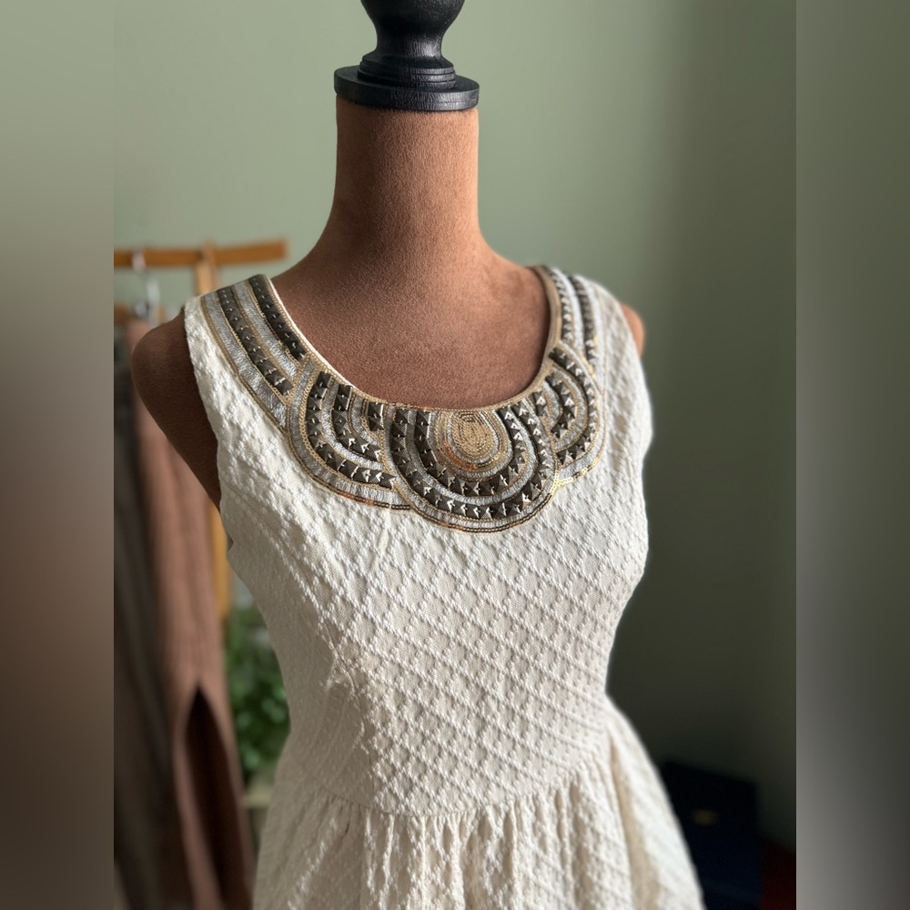 Francesca's Collections Ivory Embellished Mini Dress - Picture 3 of 7